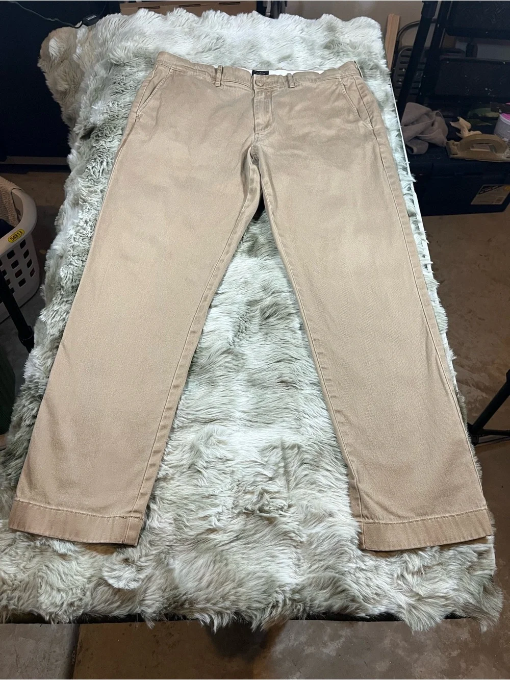 J. Crew Men's Straight Chinos in Tan